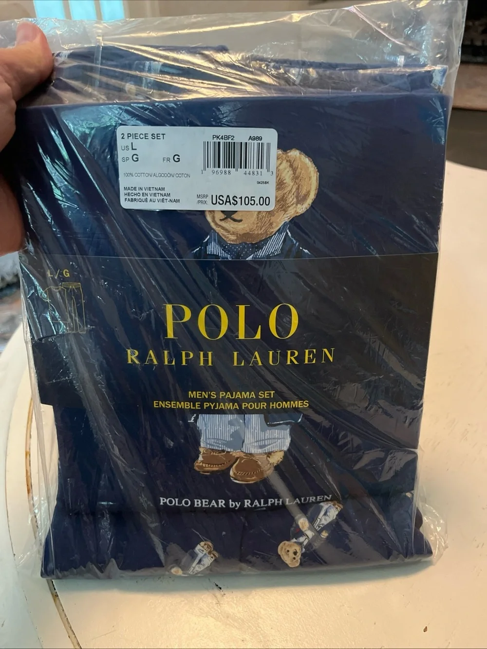 NWT Polo Ralph Lauren Polo Bear Lounge Pajama Set Men Large $105 Sealed